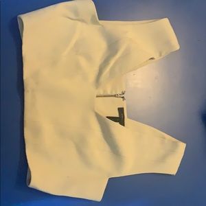BCBG Cream crop top